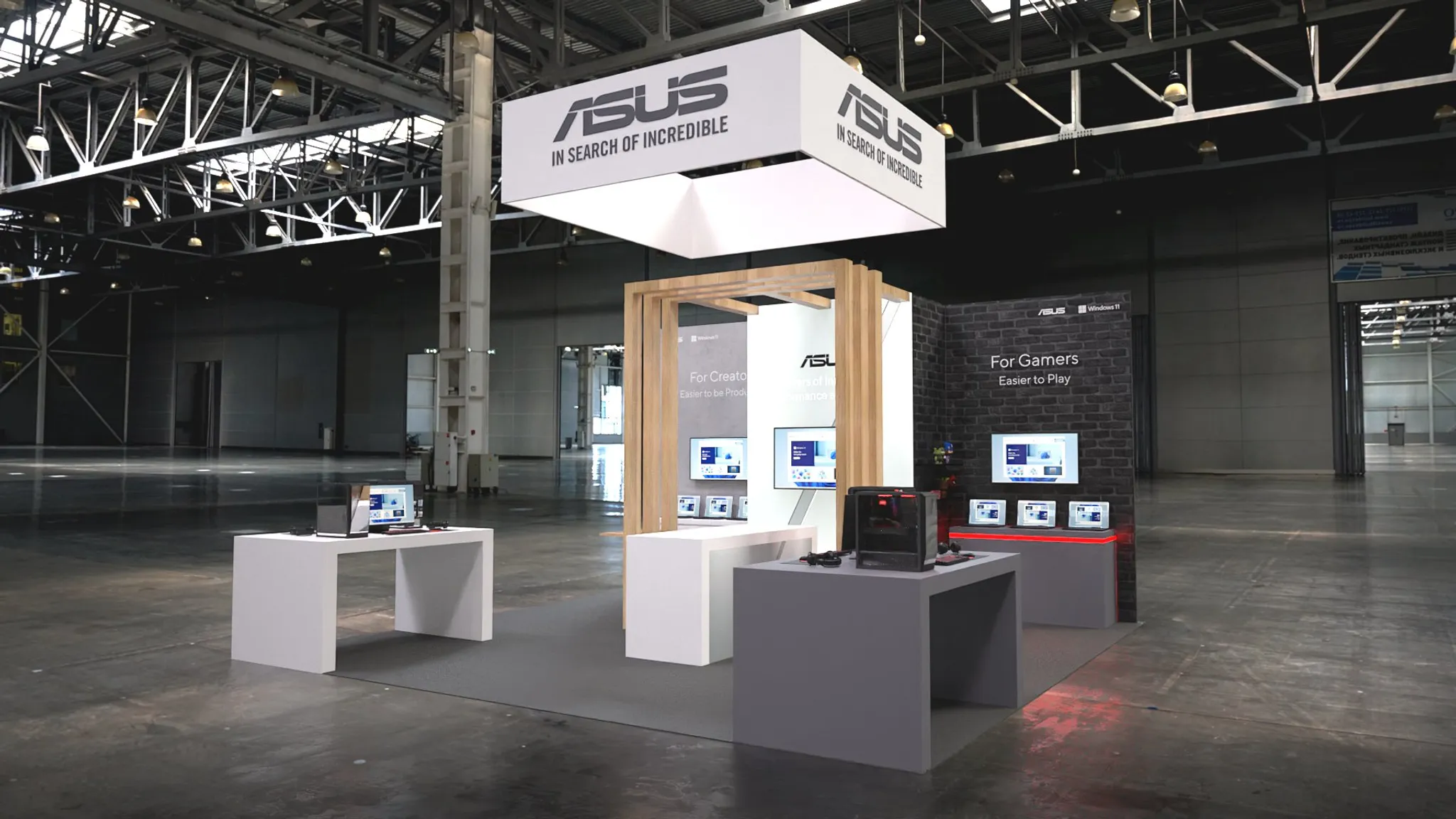 20x20 Island booth design by Reaction Space